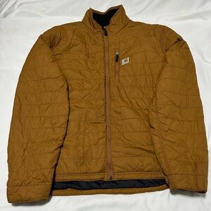 Men's Carhartt Brown “Rain Defender” Relaxed Fit Jacket, Size Large Tall